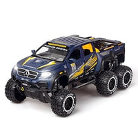 1:24 Diecast Mercedes X-Class 6X6 Pickup Truck With Mini Bike