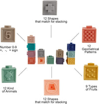 Soft Educational Building Blocks & Teether Toys