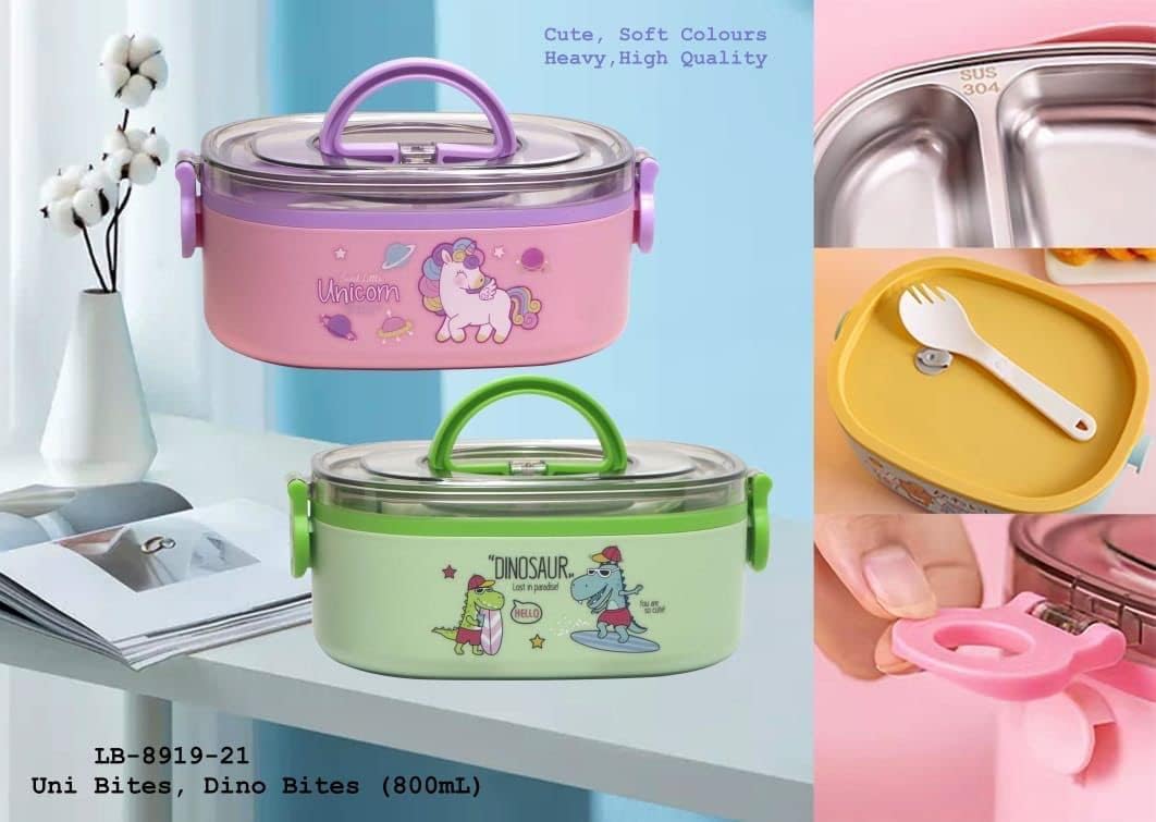 600ml Cartoon Design Stainless Steel Lunch Box