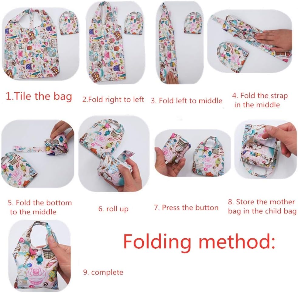 2in1 Premium Foldable Printed Tote Bag - Assortment