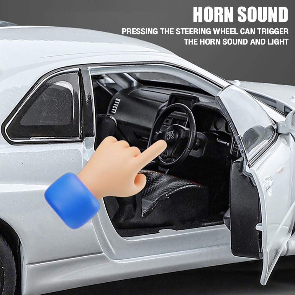 1:24 Diecast Nissan Skyline GT-R R34 Model Car