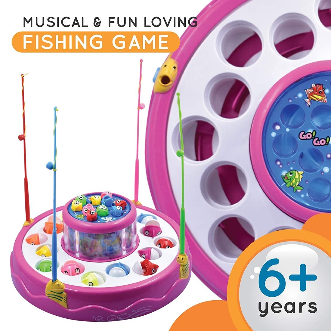 Electric Musical Two Pond Rotation Fishing Game