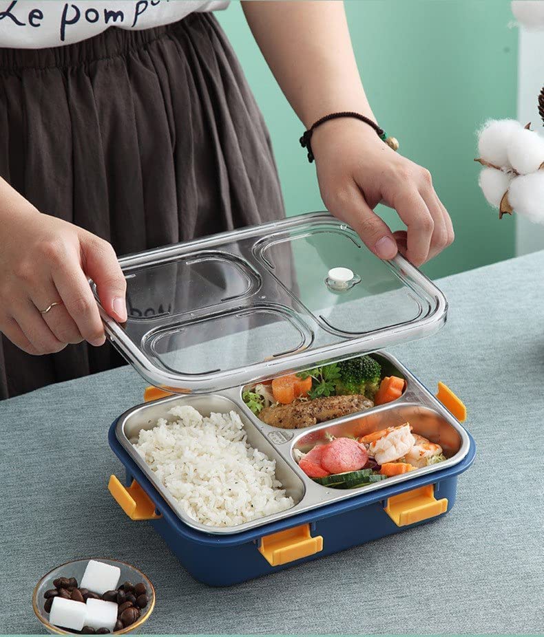 Stainless Steel Lunch Box With Spoon & Chopsticks