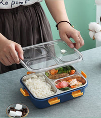 Stainless Steel Lunch Box With Spoon & Chopsticks