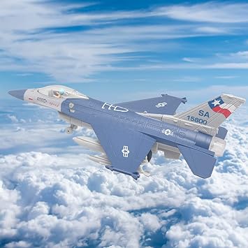 Diecast F-16 Pullback Airplane Model With Light & Sound