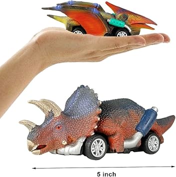 Pullback Mini Dinosaur Car Team Set - 6Pcs