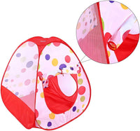 3in1 Foldable Tunnel Tent House - Red