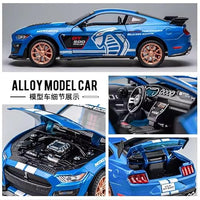 1:32 Diecast Ford Mustang Shelby GT500 With Acrylic Display Box - Blue