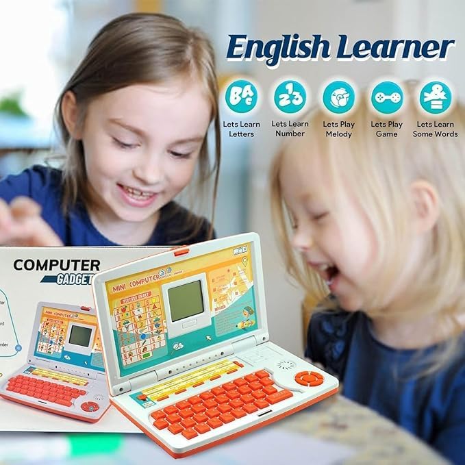 20 Activities Kids English Learning Computer - Orange