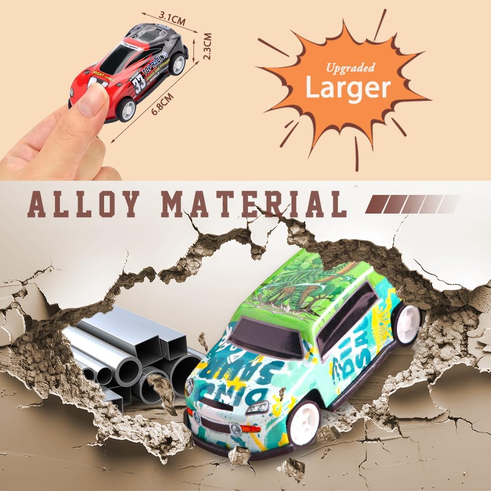 48Pcs Mini Pullback Cars Set With Storage Box
