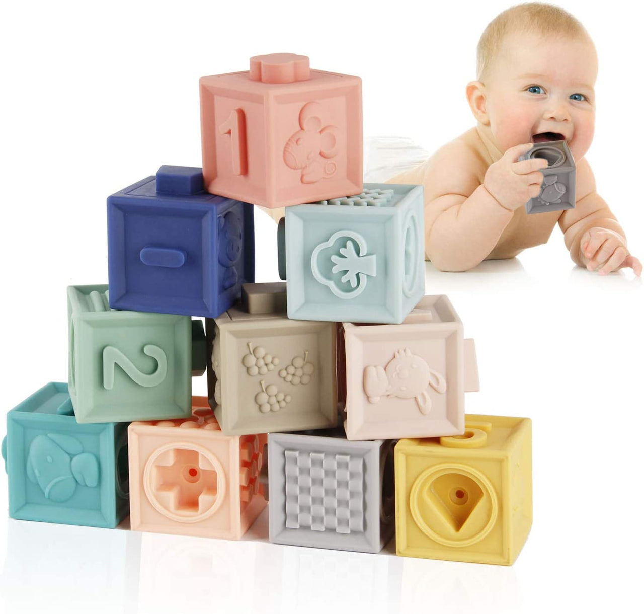Soft Educational Building Blocks & Teether Toys