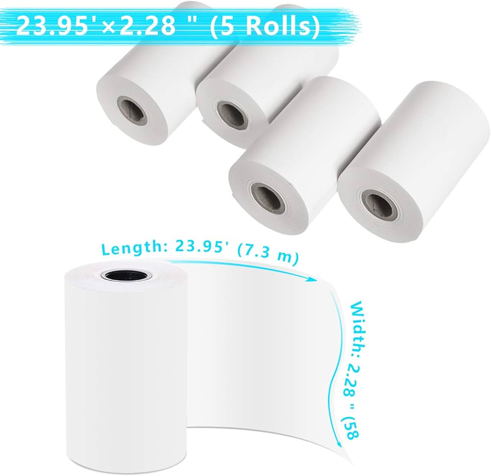 5Pcs Colorful Camera Thermal Printer Paper Rolls
