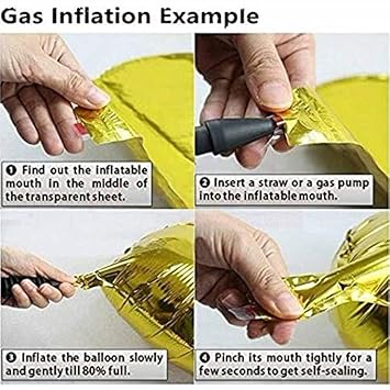 16" Gold Number 3 Foil Balloon - 10Pcs
