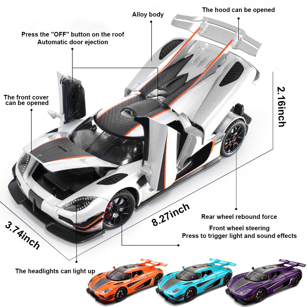 1:24 Diecast Koenigsegg One Model Car