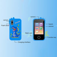 Kids Dinosaur Themed Touch Smart Phone - Blue