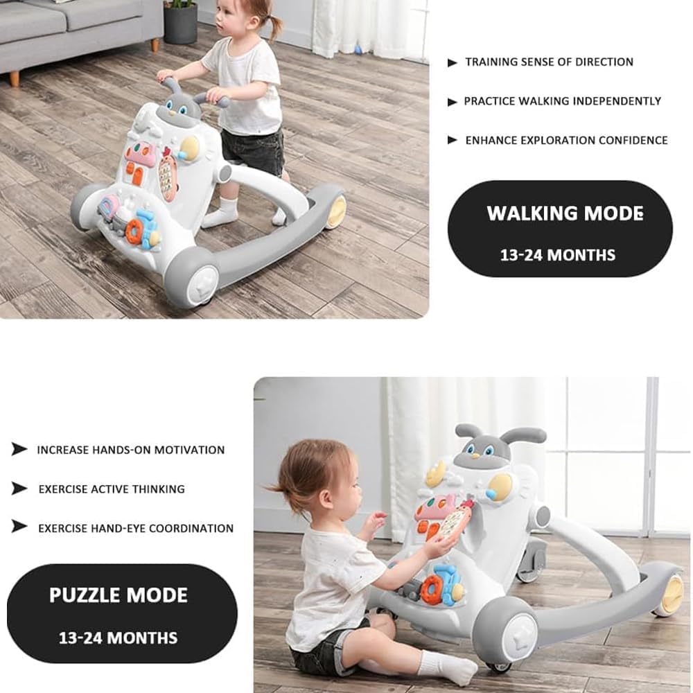 Multi-functional Baby Activity & Musical Walker - Gray