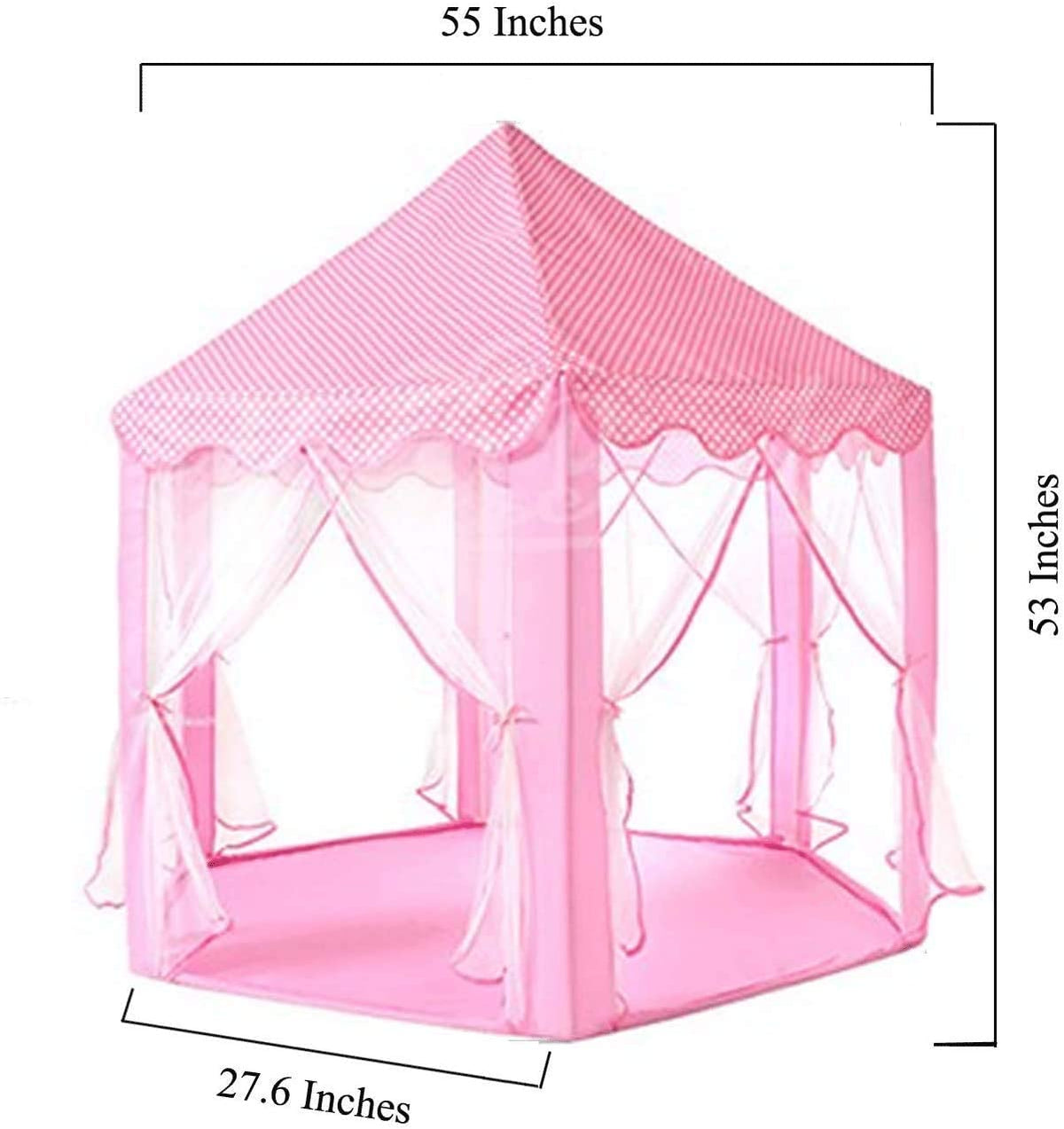 Princess Castle Hexagon Tent House with Fairy Lights