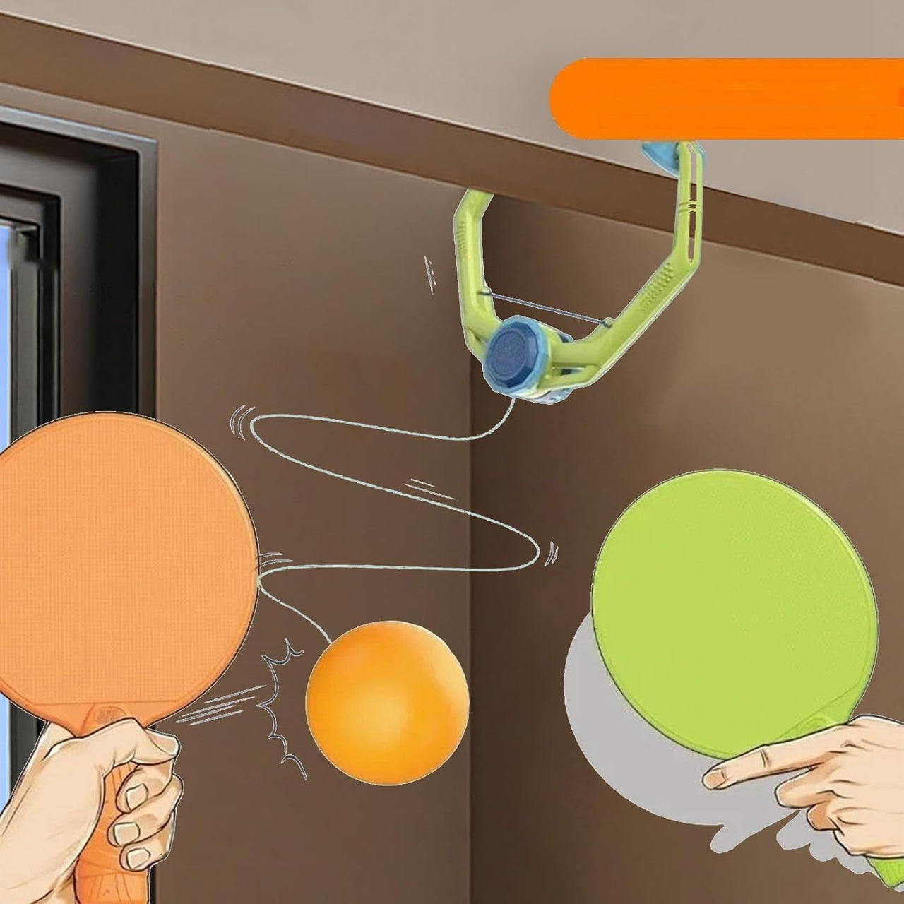 Ping-Pong Door Hanging Ball Game