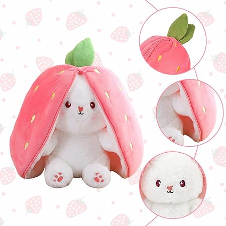 7* Inches Easter Plush Bunny With Zipper