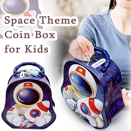 Astronaut Themed Kids Coin Saving Box