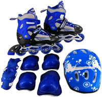 10* Inches Adults Four Wheel Roller Skating Shoes - Blue