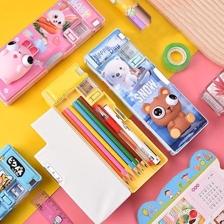 3D Bear Squishy Pop Eyes Magnetic Geometry Box
