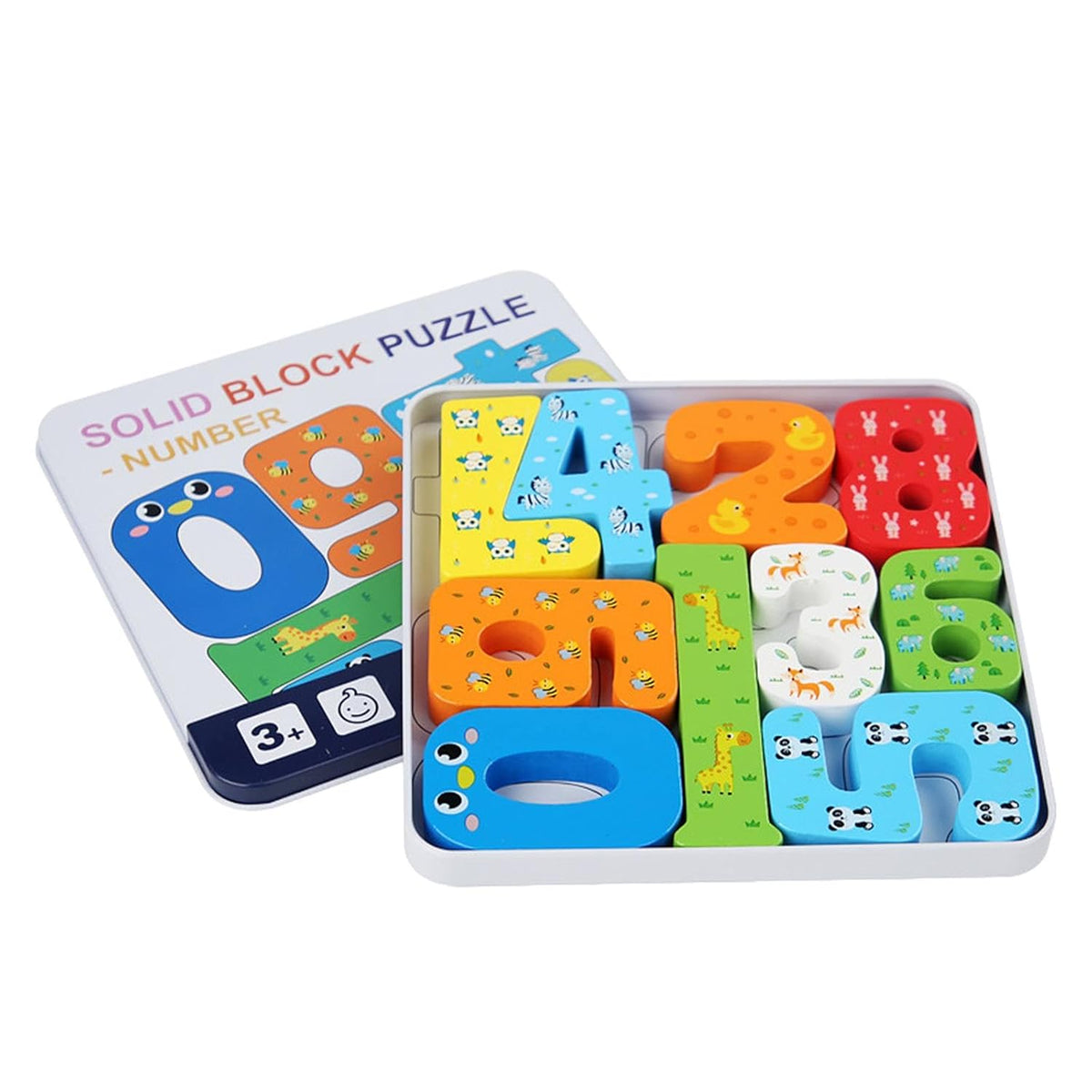 0-9 Colorful Solid Number Puzzle