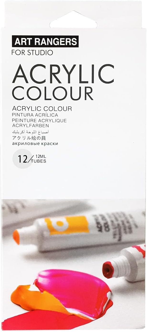 12Pcs Art Rangers Acrylic Colour Tubes