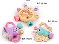 5Pcs Premium Baby Animal Rattles & Teether Set - Assortment