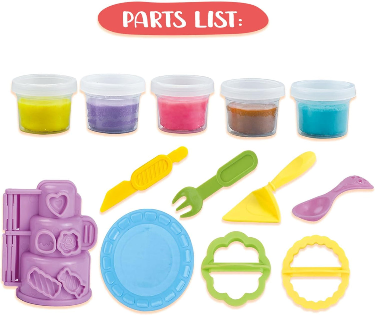 Sweet Cake Colorful Dough Play Set With Molds