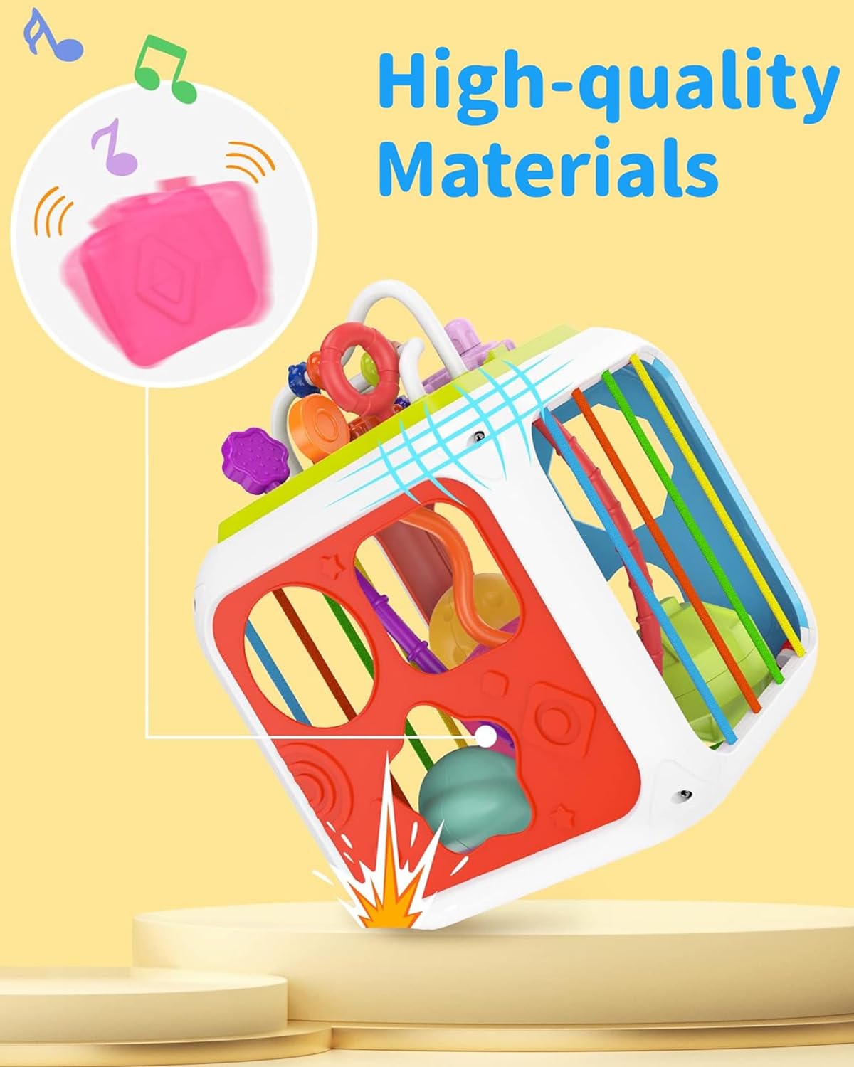7in1 Montessori Shape Sorting Cube Toy