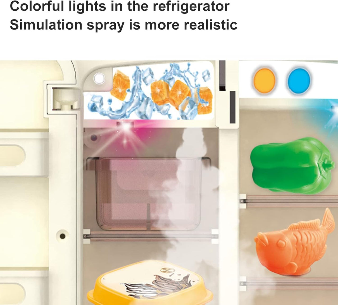 39Pcs Multi-functional Pretend Fridge With Spray