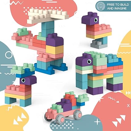 40Pcs Soft Rubber Building Blocks