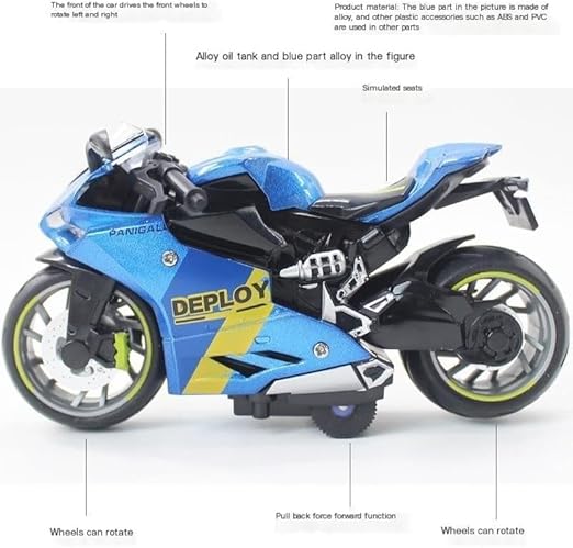 1:14 Diecast Mini Racing Model Bike