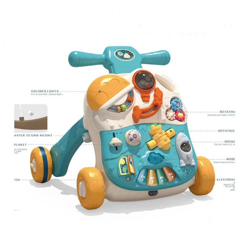 3in1 Baby Musical Walker & Activity Table - Blue