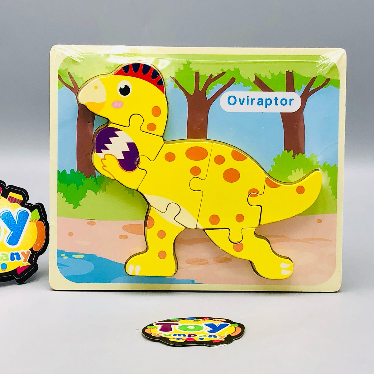 1Pc 3D Wooden Dinosaur Puzzle Jigsaw Board - Assortment