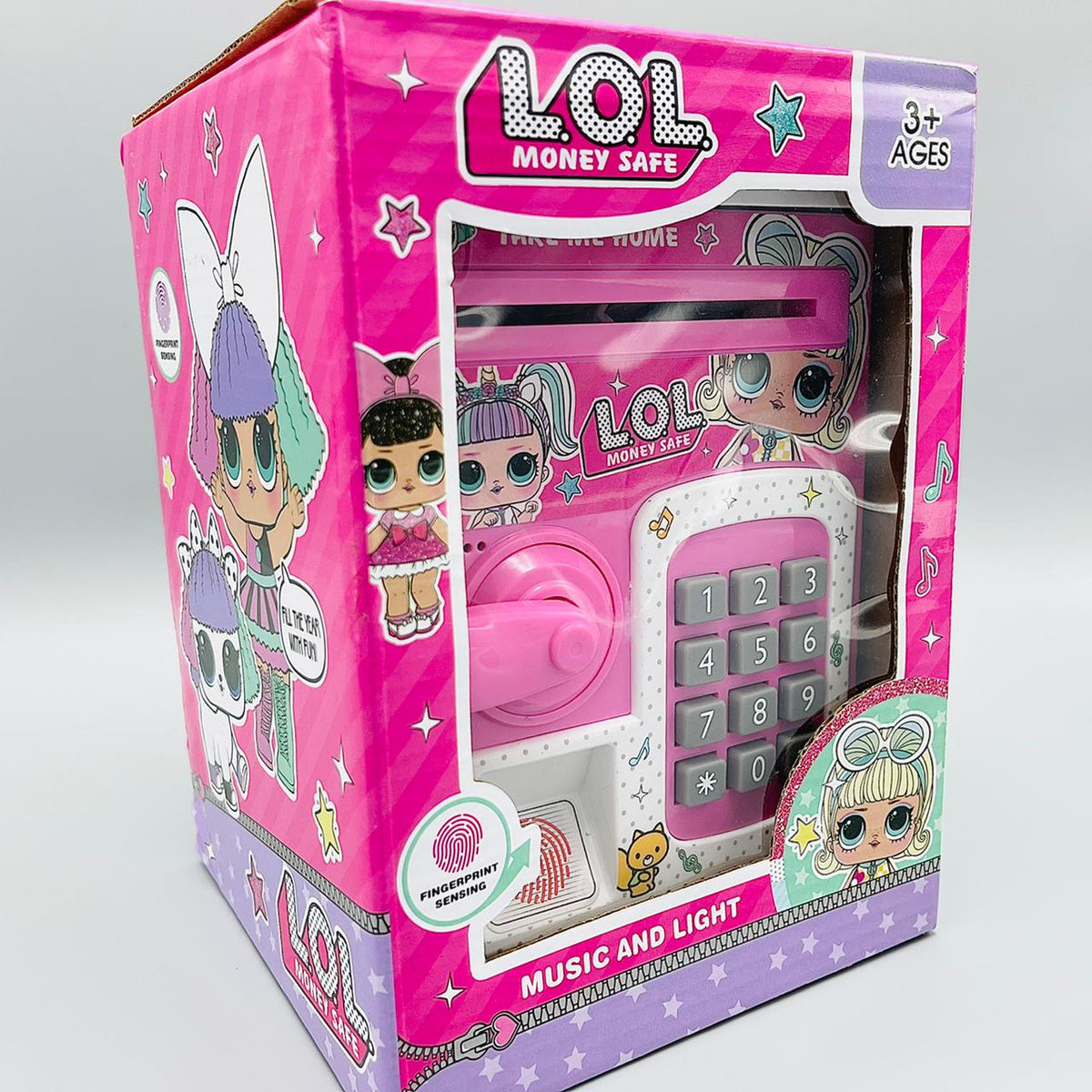 LOL Piggy Bank ATM with Finger Print & Password Unlock