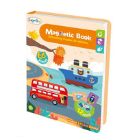 66Pcs Interesting Vehicle Magnetic Puzzle Book