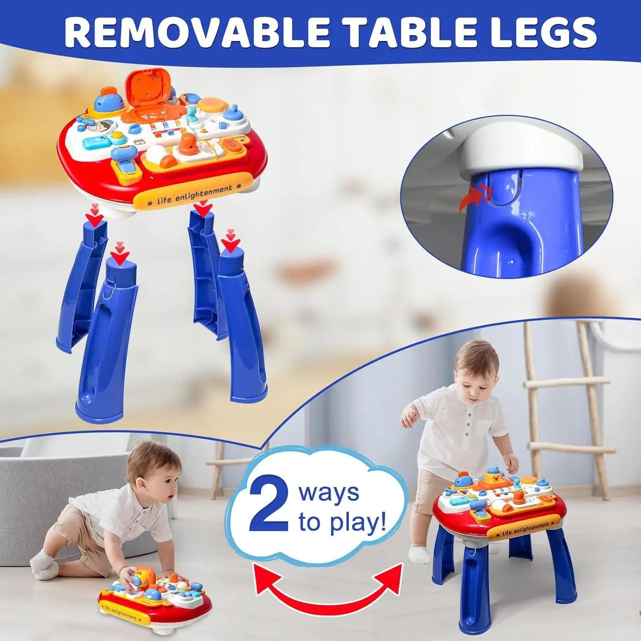 Multi-functional Toddlers Puzzle Activity Table