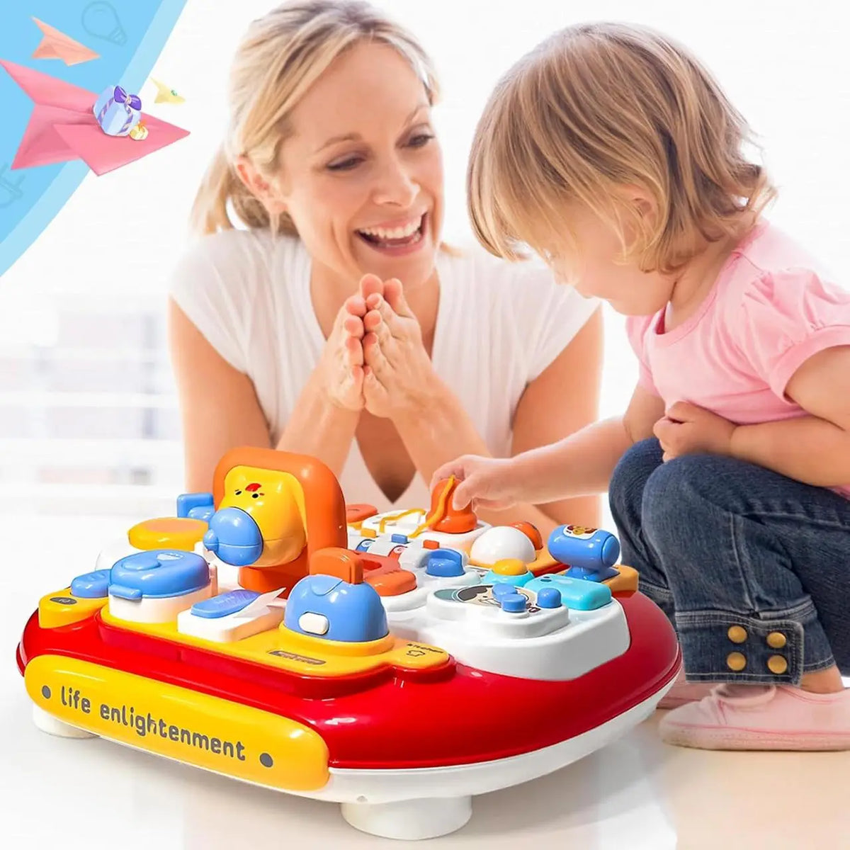 Multi-functional Toddlers Puzzle Activity Table