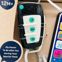 3Pcs Toddlers Musical Key Remote & Mobile Phone With Lights