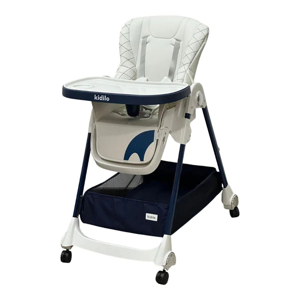 Kidilo Portable High Dinning Chair For Kids - White