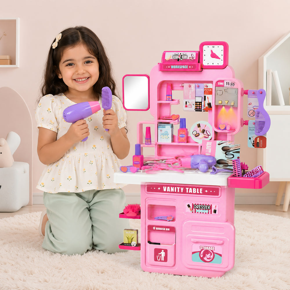 63Pcs DIY Little Beautician Vanity Dressing Table
