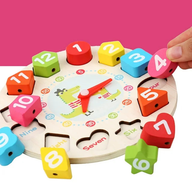 Wooden Montessori Seton Clock Puzzle