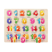 3D Wooden Number Puzzle Board 0-20