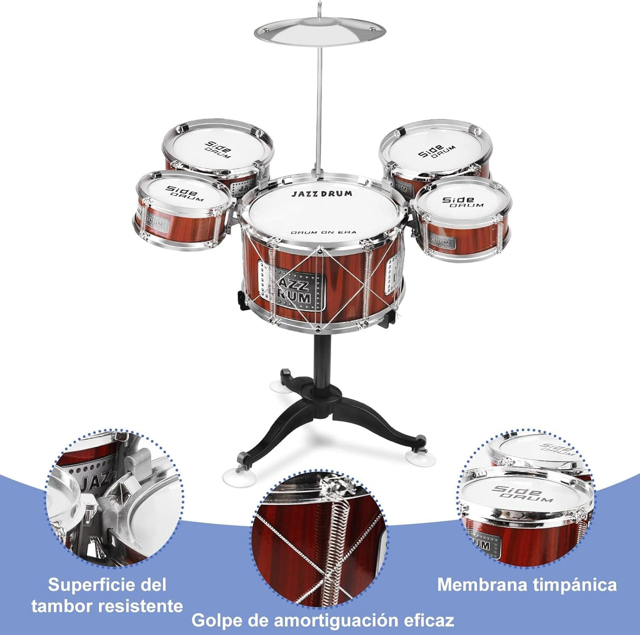 63cm Kids Music Jazz Drums With Instruments
