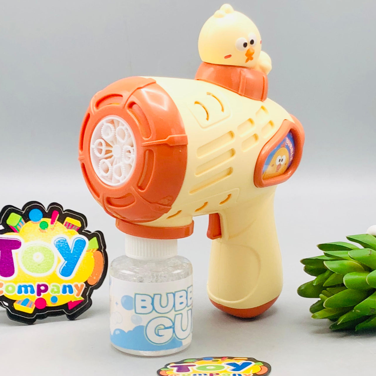 6 Holes Battery Operated Chick Colorful Bubble Gun