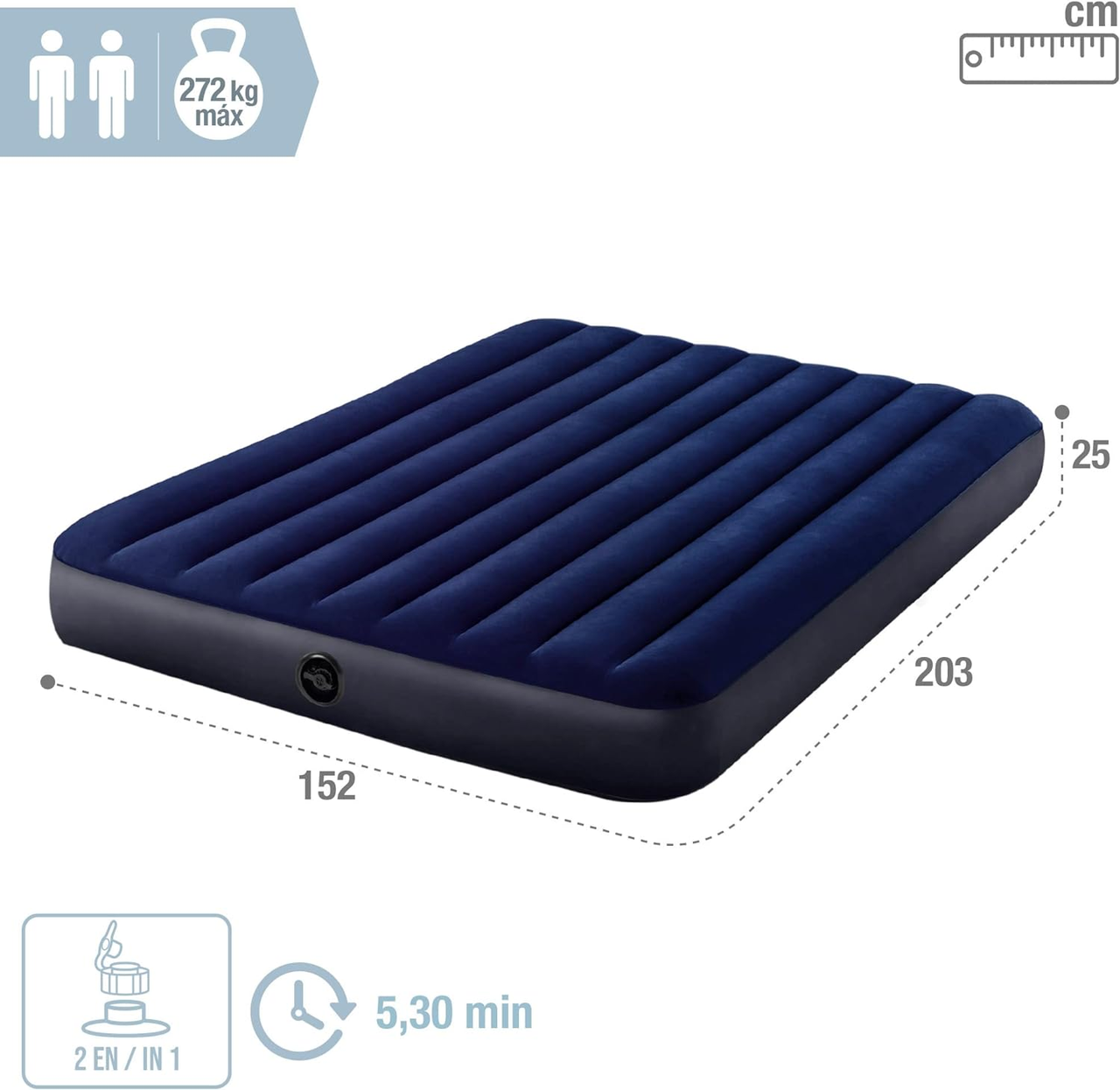 INTEX Dura Beam Standard Classic Air Bed ( 152x203x25cm )