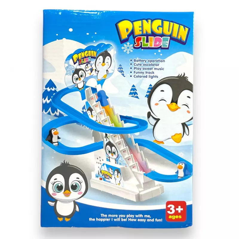 Electric Penguin Slide Racing Track Set With Light & Music