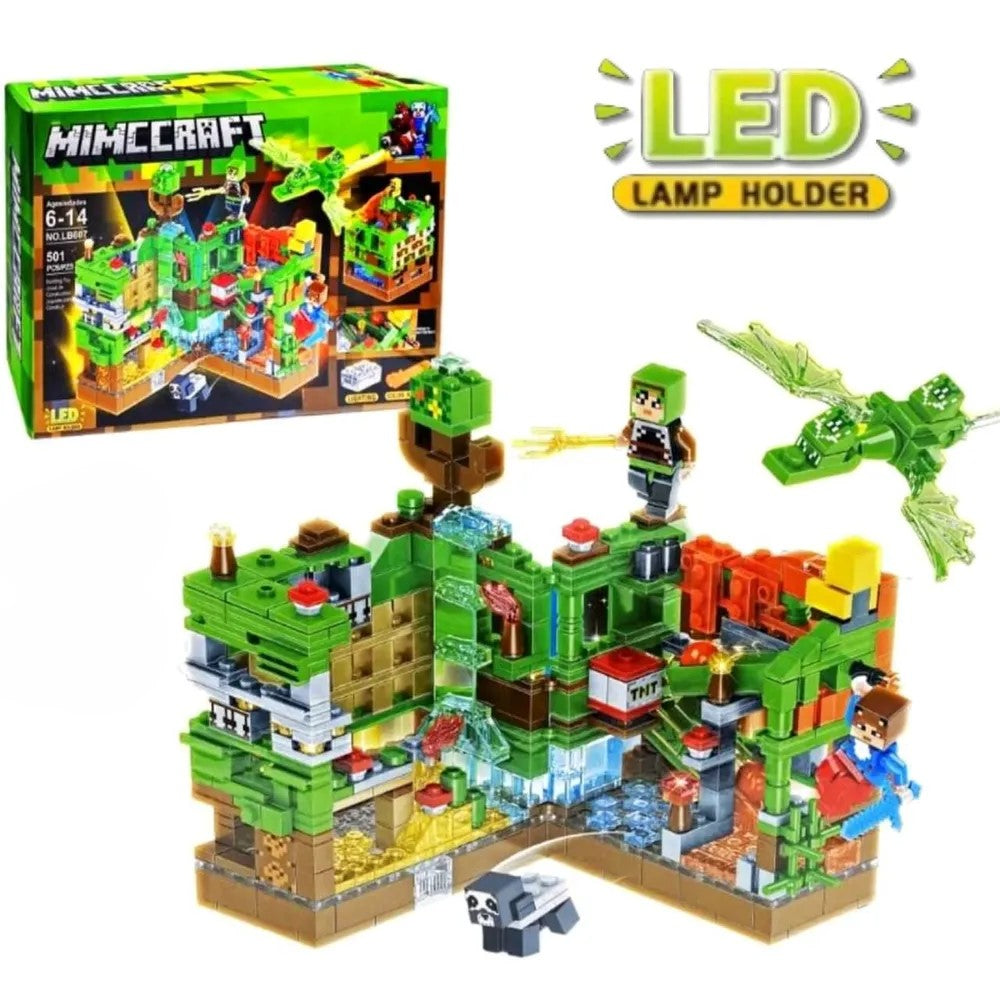 DIY Minecraft Lego Brick Set With LED Lamp Holder